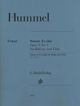  Johann Nepomuk Hummel - Violasonate Es-dur op. 5 Nr. 3 | Buch |  Sack Fachmedien