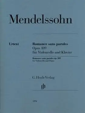 Mendelssohn Bartholdy / Heinemann |  Romance sans paroles op. 109 | Buch |  Sack Fachmedien