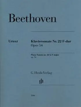  Ludwig van Beethoven - Klaviersonate Nr. 22 F-dur op. 54 | Buch |  Sack Fachmedien