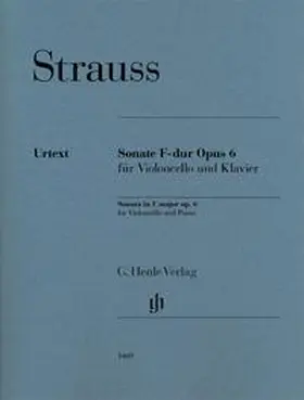  Richard Strauss - Violoncellosonate F-dur op. 6 | Buch |  Sack Fachmedien