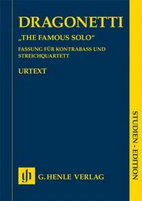  Domenico Dragonetti - "The Famous Solo" für Kontrabass und Orchester | Buch |  Sack Fachmedien