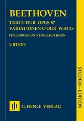 Voss |  Ludwig van Beethoven - Trio C-dur op. 87 · Variationen C-dur WoO 28 für 2 Oboen und Englisch Horn | Buch |  Sack Fachmedien