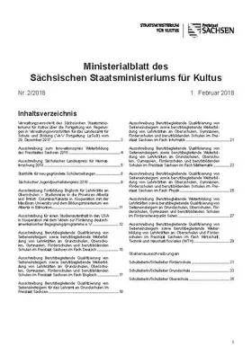  Ministerialblatt des Sächsischen Staatsministeriums für Kultus | Zeitschrift |  Sack Fachmedien