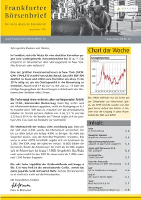  Frankfurter Börsenbrief | Zeitschrift |  Sack Fachmedien